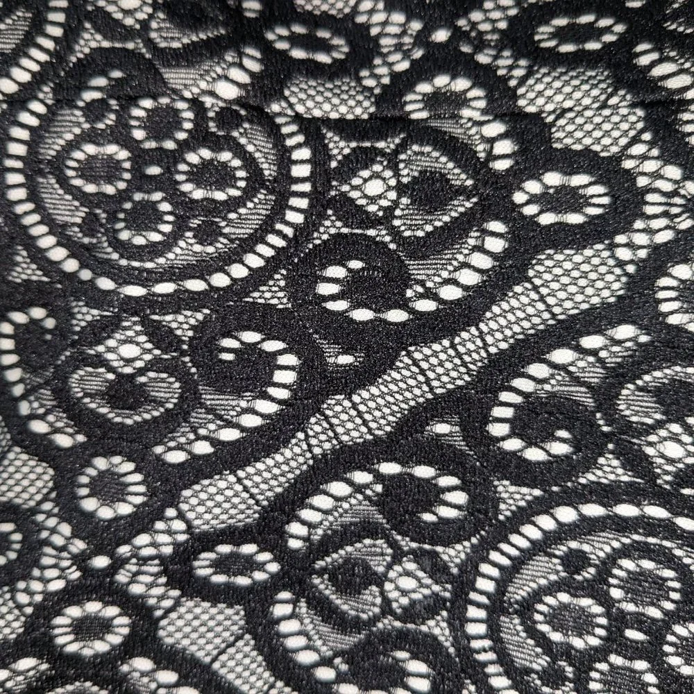 VENUS Women's Faux Leather  Lace Pants  Size 6  Black & White  NWOT
